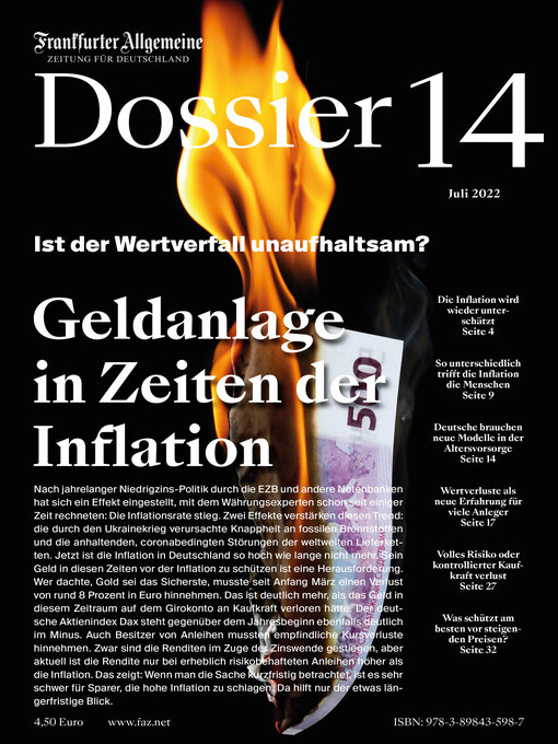 Title details for Geldanlage in Zeiten der Inflation by Gerald Braunberger - Available